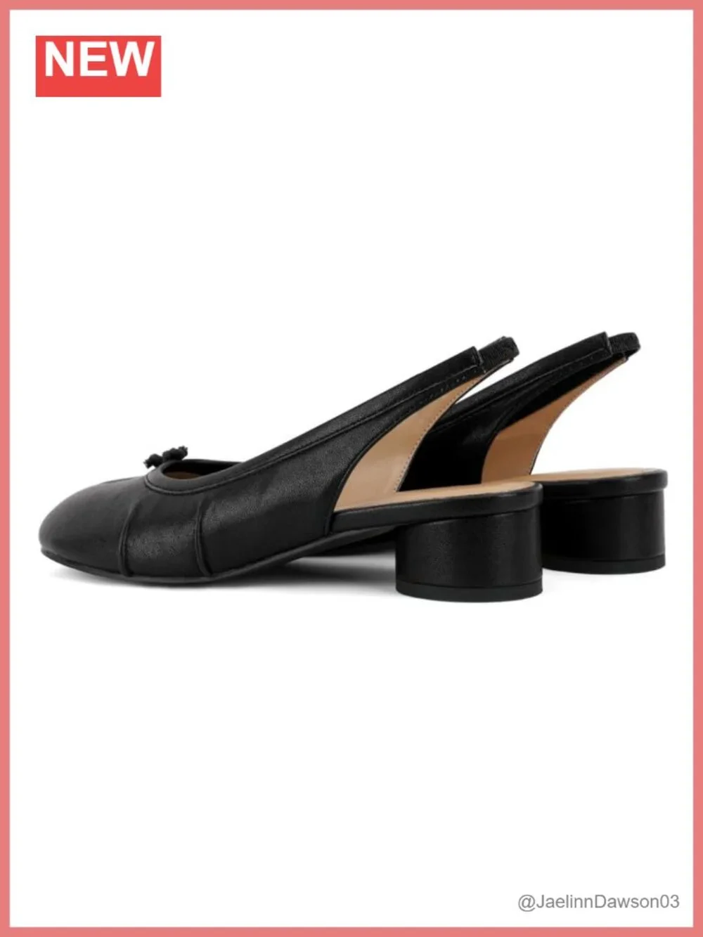 Tabi Split Toe Slingback Low Block Heel PU Pumps for Women